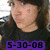 Two static images of a person with dark hair and black clothing, each overlaid with purple text reading '5-30-08', alongside two puzzle-piece icons showing 'ME & YOU' text.