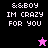 &&&BOY IM CRAZY FOR YOU text in pixelated font on black, purple, and pink backgrounds with a star icon changing from pink to black.