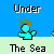 Pixel art animation of two turquoise figures with golden crowns under a blue sky, transitioning from single figures to pairs with red hair and blue clothing.
