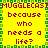 Yellow background with green pixelated border, red text repeating 'because who needs a life?', and 'MUGGLECAST' at top and bottom.
