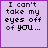 nine with purple backgrounds displays the text "I can't take my eyes off of you..." in black pixelated font, each featuring a single star icon that changes position and color across frames