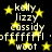Animated black background with yellow stars and repeated white text names and symbols.
