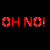 Four- with text and icon: 'OH NO!' red on black, 'I think...' black on white, 'My Cat...' black on white, 'Found Nemo' blue on white with orange fish icon