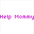 Pixelated image with purple text 'Help Mommy IM SCARED!' above a pink dinosaur-like character against blue sky.
