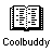 A contact sheet of 8 animated frames showing a pixelated book icon with varying page positions and text layouts, displayed on a gray background.