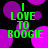Green text reading "I LOVE TO BOOGIE" on a black background with purple circles, displayed in four identical quadrants.