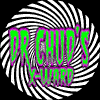 Six circular icons with black backgrounds, each featuring a white spiral pattern and green text reading "DR CHUD'S X-WARD" with purple outlines.
