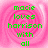 Pixelated green text on a pink radial gradient background reads 'macie loves harrison with all' in five lines.