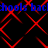 Red diamond lattice pattern with blue text repeating 'hools bac' on black background, animated as static image.