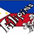 Pixelated icon shows red and white figure with black accents against blue background, featuring yellow circular elements on left side.