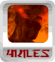 twelve square icons with rounded corners, each displaying a dark silhouette against an orange-red gradient background and the text 'AKILES' in red below