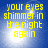 Yellow text on blue background with bright light effects, four identical arranged in a