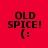 Red background with black text 'OLD SPICE!' and a smiley face, featuring white horizontal bars covering parts of the text in different frames.