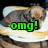 A small dog lies on a white blanket atop a wooden surface, with green text appearing and changing across frames.