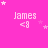 Pink background with repeated 'James <8' text and white stars in various positions across the image.