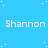 Blue background with white dots and repeated text 'Shannon' in various forms across the image.