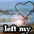 A heart-shaped balloon floats over a beach at sunset with text reading "left my heart in" and "LaPush" in bold white letters with black outlines.