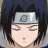 Two side-by-side pixelated anime-style character portraits with dark hair and silver headbands featuring a leaf symbol, one with closed eyes and the other with open eyes.