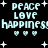 Pixelated text and symbols on black background with light blue and white elements.