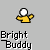 Pixelated yellow figure with white circular head and outstretched arms, displayed in multiple states with varying yellow dot halos and text below.