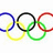 Olympic rings and red text reading 'Olympic Swimming 2008' on a white background.