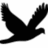 Black and white pixelated image with a bird silhouette on the left, text about Dan Siegel on the right, and repeated 'Dan Siegel' text below.