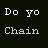 Pixelated text asks 'Do yo Chain Hang Low?' with a silver necklace pendant on white background.
