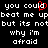 Black background with white pixelated text repeating phrases and a red heart symbol replacing the 'o' in "could".