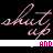 Animated contact sheet of a pink text-based icon with repeated phrases and heart symbols on black background, showing frame-by-frame animation changes in text and small hearts.