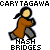 Pixelated character in orange robe with black hair tied back, standing against gray background with text above and below.
