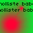 Green background with repeating text and red circular patterns that shift position across frames.