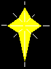 Yellow star-shaped icon with white cross lines and radiating dashed lines on black background, two variations show different line arrangements.