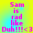 Pixelated text on a gradient background with visible color shifts between frames.