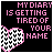 Pixel art contact sheet of three animated frames showing a black background with pink text and a heart symbol, arranged in a 2x2 grid with one empty frame.