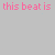 Animated contact sheet of 19 frames showing text variations cycling through 'this beat is automatic', 'supersonic', and 'hypnotic' in pink and black fonts on a gray background.