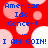 Red background with pink and white circles, blue text reading "American Idol Concert" and "I AM GOIN!" in pixelated font.