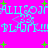 A static digital image with bright pink background, cyan text repeating 'ALLSOJF' and 'BLAIR!!!', and scattered green star shapes.