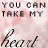 Animated contact sheet of 15 frames showing a pink watercolor background with text and heart symbols cycling through black and red colors.