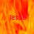 A fiery orange and red background with the name 'Jessie' in pink text appears in three separate sections of the image.