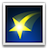 Static pixelated icon of a yellow shooting star with greenish tail against dark blue background, framed by white and gray borders.