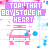 Pixelated of repeating pink and blue car icons with purple text reading "STOP! THAT BOY STOLE MY HEART" on a white background