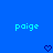 Blue background with two identical light blue 'poige' text strings and two dark blue pixelated heart symbols positioned below the text.