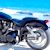 A 4-frame contact sheet showing a motorcycle icon animation with blue sky background and visible "Coolbuddy.com" text on the right side of each frame.