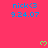 A static image with a bright pink background, blue text reading "nick<3 9.24.07," and multiple green pixelated heart symbols scattered across the frame.
