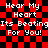 Red and black checkered background with white pixelated text reading "Hear My Heart Its Beating For You!" in two identical side-by-side