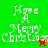 Four pixelated display 'Have A Merry Christmas' text with a small figure; green and red backgrounds alternate between top-left, bottom-right, and bottom-left