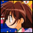 Pixelated anime-style character with brown hair and blue clothing on left, adjacent to black background with white text "Anime IM" and stylized "cOm" logo on right.
