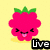 Pixelated fruit characters with smiling faces on a yellow background, each with text below.