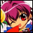 A pixelated anime-style character with pink hair and red eyes on the left, next to a black background with white text "Anime IM" and signature "cOm" on the right.