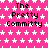 A static image with a bright pink background covered in white star patterns, displaying repeated text "The Pretty Committy" in black pixelated font across the composition.